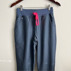 Heather denim Figs Zamora scrub pants
